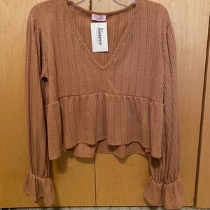 SOLD ON OTHER SITE: Pink Lily Nude Blouse